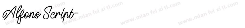 Alfons Script字体转换